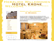 Tablet Screenshot of hotel-krone-bingen.de